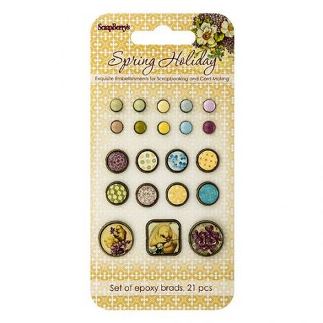 Ćwieki dekoracyjne ScrapBerry's 21szt, Spring Holiday
